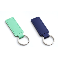 Porte-clés en cuir vierge personnalisé Porte-clés Cadeaux Porte-clés voiture Logo en métal Porte-clés Vente en gros