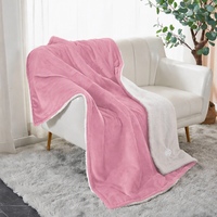 Plaid chauffant portable Giantex moderne, réversible, en fausse fourrure de lapin Sherpa, 10 niveaux de chaleur, minuterie 9H, arrêt automatique, électrique
