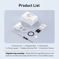 TELESIN Empuñadura Magnética Flexible Todo en Uno para Teléfono con Control Remoto, Luz de Relleno y Trípode de Aleación para Fotos Perfectas