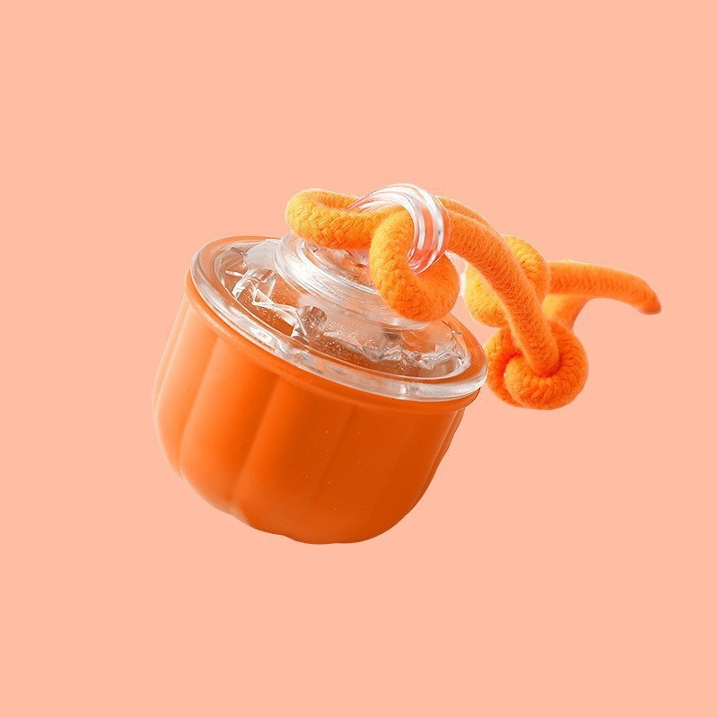 Balle jouet pour chien en forme de citrouille [Orange]