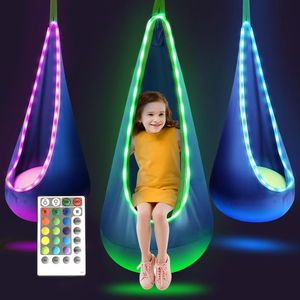 Nuevo Columpio Infantil con Luces y Control Remoto, Capacidad de 300 kg, Cojín Inflable de Nailon para Interiores, Bolsa de Abrazo Tipo Hamaca - Product Image 2