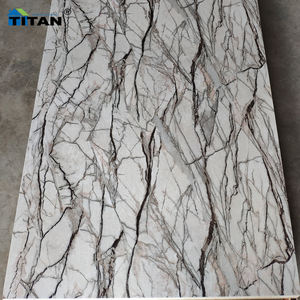 Feuille de marbre en PVC ignifuge Laminas De Pvc Tipo Marmol 244 Plaque Pvc Marmore Alto Colante pour armoire de cuisine - Product Image 1