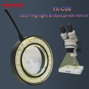 YAXUN LED 링 라이트 밝기 조절 5V USB 26 LED 조명기 램프 오일 연기 증거 유리 거울 현미경