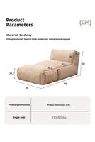 Fauteuil Poire Confortable en Mousse à Mémoire de Forme Haute Densité, Idéal pour Appartement, Canapé-Lit Simple Moderne Compressé