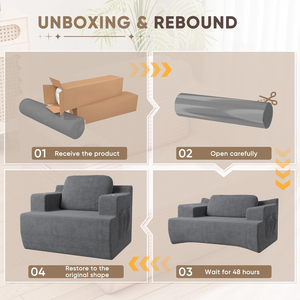 Sofá Individual Perezoso Extra Grande con Asiento Profundo para Interiores, Sofá Comprimido para Sala de Estar, Siesta y Decoración del Hogar - Product Image 6