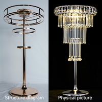 Centres de table de mariage rechargeables de luxe, décorations de table, supports à fleurs pour les événements de mariage et les fêtes, décorations lumineuses