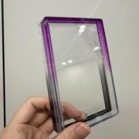 NLHT Plaque de protection arrière en TPU à paillettes couleur dégradée avec plaque acrylique transparente pour cartes gradées BGS