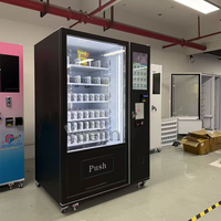 Distributeur automatique de boissons et de collations extérieur, mural, avec écran tactile et fonction SDK métallique