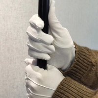 Écharpe en nylon tissé blanc Greenwell, lavable, absorbant la transpiration, pour l'inspection des bijoux, les uniformes de cérémonie et les tâches manuelles