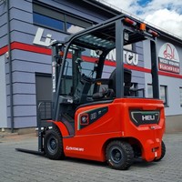 Chariot élévateur électrique à batterie Heli CPD18 1,8 tonne 4 roues, faible bruit, certifié CE, avec mât à 2 étages pour entrepôt et centre de distribution