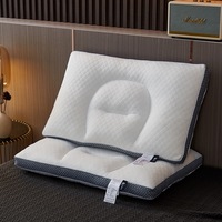 Nouveautés avec Grande Promotion : Oreiller chiropratique à soutien doux, motif uni, pour le soulagement de la douleur, à col roulé, pour usage en lit, avec support de présentation