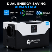 Nouveau déshumidificateur industriel électrique Aegis H150 73L 155 pintes/jour 6500 pieds carrés 41 95 F avec dégivrage automatique 65 lb