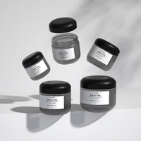 Vente en gros de pot de gommage corporel vide pour soins de la peau récipient rond en plastique pots de gommage corporel de 8 oz avec couvercles