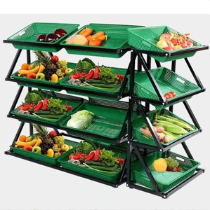 Nhiều lớp nhiệm vụ nặng nề trái cây và rau Rack hiển thị cho siêu thị và cửa hàng tiện lợi Kệ trái cây - Product Image 1