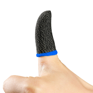 Zilveren vezel mobiele vingerhoesjes touchscreen game controller zweetbestendige handschoenen telefoon gaming - Product Image 5