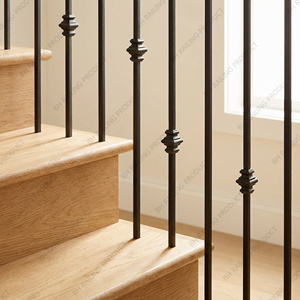 Barandilla de Escalera Exterior de Hierro Forjado de Diseño Moderno, Balaustre de Cuello Simple - Product Image 4