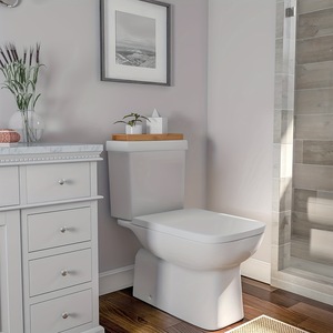Bandeja de baño de madera, decoración para baño, caja de almacenamiento de bambú, estante de almacenamiento para tocador, bandeja de almacenamiento, estantería - Product Image 1