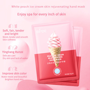 Crème glacée hydratante et adoucissante à l'huile de pêche rose, 1 pièce, soin pour les mains, lait Nicotinamide, blanchissant, exfoliant - Product Image 4
