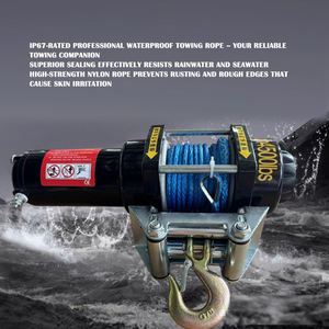 Treuil électrique en acier <span class=keywords><strong>12V</strong></span> moteur à courant continu 10m hauteur de levage corde en nylon à distance sans fil/filaire pour grues de bateau tout-terrain ATV/UTV Auto - Product Image 3