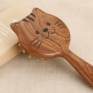 Cuoio capelluto meridiano pettini da massaggio rame gatto ispessito denti larghi sandalo cuscino d'aria pettine per il <span class=keywords><strong>rilassamento</strong></span> del corpo - Product Image 4