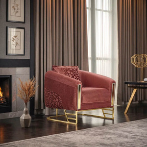 Pzcn nhà Regal sang trọng ý Red Velvet Up-holstered chesterfield sofa 1 + 1 + 2 + 3 chỗ ngồi ghế sofa phòng khách sang trọng - Product Image 4