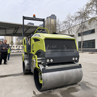 Compacteur routier vibrant à double tambour 3T, rouleau compresseur diesel autoporté à roues en acier pour asphalte avec moteur EPA et pompe hydraulique haute pression