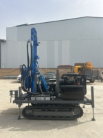 Foreuse de puits d'eau portable intelligente à moteur diesel avec pompe à engrenages et moteur, mini-machine de forage économique, profondeur 260 m