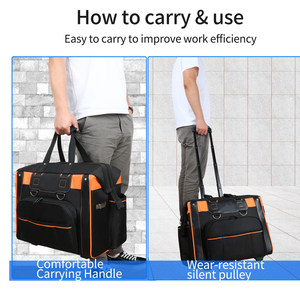 Bolsa de Herramientas con <span class=keywords><strong>Ruedas</strong></span> Resistente, Organizador de Herramientas de Gran Capacidad, Bolsa de Herramientas con <span class=keywords><strong>Ruedas</strong></span> para un Almacenamiento y Transporte Convenientes - Product Image 5