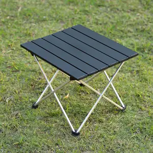 NPOT meja kecil sedang besar ringan, meja piknik pantai aluminium lipat untuk berkemah