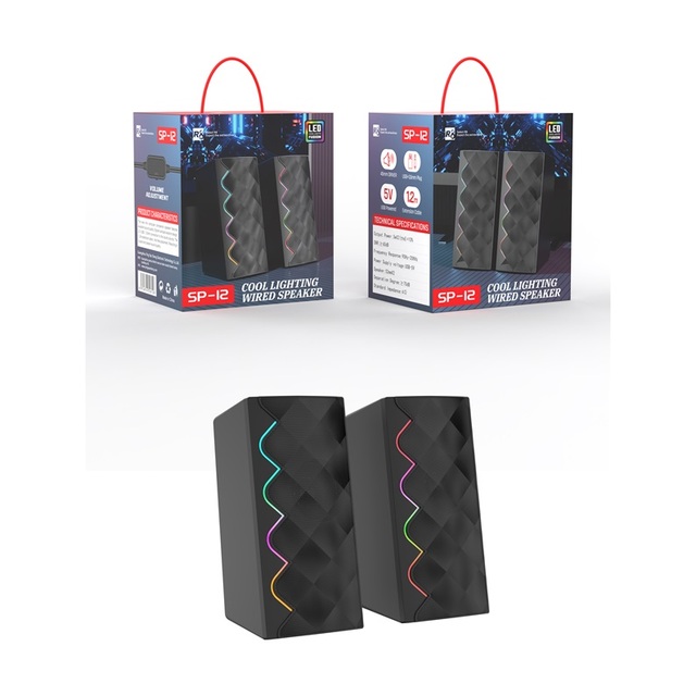 OEM Custom Wholesale Boombox Portable Plastic Sound Box with Double 3W Woofer Speaker for Theatre Party