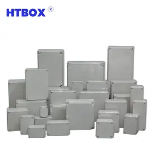 Caja de conexiones electrónica para exteriores de material ABS montado en la pared OEM / ODM clasificación IP67 caja de carcasa negra impermeable de plástico