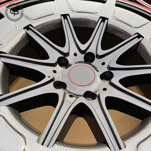 High Strength Monoblock Forged Aluminum Alloy Rim Multi <b>Spoke</b> Black <b>Wheel</b> Equipped With Carbon Rings And Center Cap Custom - Product Image 5