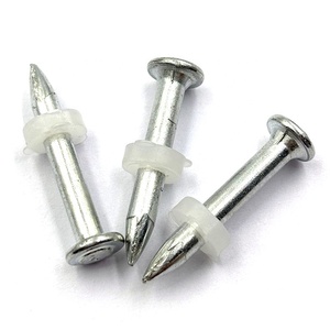 Clous à béton galvanisés à haute dureté, lisses, de qualité industrielle, avec anneau en plastique pour pistolet à clous à poudre - Product Image 2