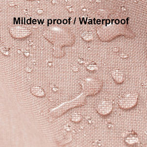 Kein Haken Extra langer grauer Leinen Strukturierter Hochleistungs-wasserdichter Dusch vorhang für Hotel - Product Image 5