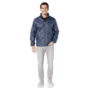 Veste coupe-vent en toile légère pour homme, nouveau design - respirante, imperméable, avec col montant et capuche, veste pour homme - Product Image 1