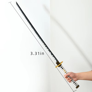 <span class=keywords><strong>Katana</strong></span> Wado Ichimonji <span class=keywords><strong>de</strong></span> Roronoa <span class=keywords><strong>Zoro</strong></span> <span class=keywords><strong>de</strong></span> 39,72 pouces avec fourreau noir, arme non affûtée et sécurisée pour le cosplay d'anime - Product Image 5