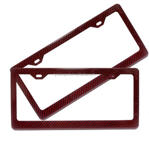 Cadre de <span class=keywords><strong>plaque</strong></span> <span class=keywords><strong>d</strong></span>'<span class=keywords><strong>immatriculation</strong></span> avant et arrière en fibre de carbone pour voiture à deux trous et impression personnalisée de votre <span class=keywords><strong>logo</strong></span> sur le cadre - Product Image 5