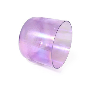 Cuenco de cristal de cuarzo con purpurina cosmética, instrumento de percusión para yoga, relajación y terapia de sonido por vibración. - Product Image 3