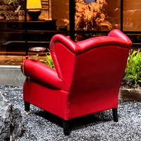 Sillón Cigar de Estilo Chino Americano, Sillón Tigre, Sofá de Diseño Moderno, Cuero Genuino Hecho a Mano, Ergonómico y Duradero 1919
