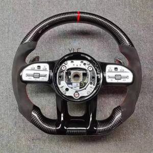 Cadre décoratif universel en fibre de carbone pour volant de voiture YLC pour Mercedes-Benz <span class=keywords><strong>Classe</strong></span> G 2019 à 2023 <span class=keywords><strong>Classe</strong></span> A 2019 - Product Image 1