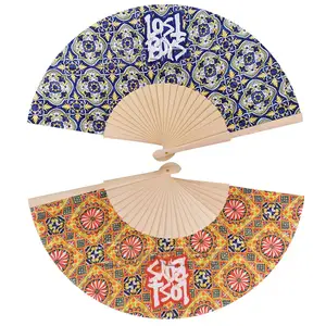 Custom Spanish hand-painted wood fan with various sizes