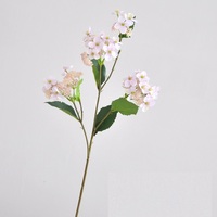Geel realistisch enkelvoudig kunstmatig hortensia boeket met vruchten voor slaapkamerdecoratie