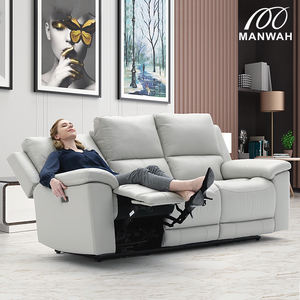 मनवाह चीयर्स यूरोपियन डिज़ाइन सेक्शनल रिक्लाइनर सोफा 3 2 1 सीटर लेदर रिक्लाइनिंग सोफा सेट, गैरी लेदर रिक्लाइनर सोफा सेट - Product Image 6