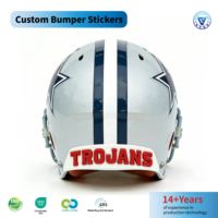 Autocollants 3D souples en PVC personnalisés pour casques, protections et patchs en caoutchouc pour équipes sportives de baseball