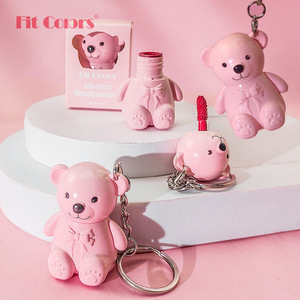 Porte-clés 2 en 1 Rouge à Lèvres Ours Brillant à Lèvres Hydratant et Vegan Cute Bear Brillant à Lèvres Hydratant <span class=keywords><strong>Pour</strong></span> Femmes - Product Image 3