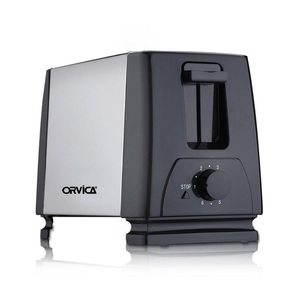 ORVICA <span class=keywords><strong>Grille</strong></span>-<span class=keywords><strong>pain</strong></span> électrique automatique <span class=keywords><strong>double</strong></span> <span class=keywords><strong>fente</strong></span> en acier inoxydable pour petit-déjeuner, 2 tranches, avec bac à miettes amovible ORM-1572 - Product Image 5
