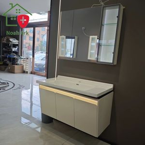 2025 New Modern Minimalist Bathroom Vanity Unit Sleek Lines Matte Finish Space-Saving Water-Resistant MDF Construction Mirror - Product Image 6