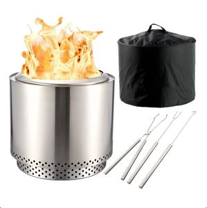 <span class=keywords><strong>Chimenea</strong></span> de fuego de acero inoxidable para jardín exterior de 38cm de alta calidad, <span class=keywords><strong>chimenea</strong></span> de leña redonda ecológica casera con combustible de leña - Product Image 1