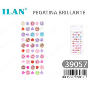 Adesivi Glitter Rose Ilan Colore 02 Decorazioni con Fiori Secchi - Product Image 1