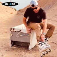 Patins à roulettes pour adultes Micro, style urbain pour hommes, chaussures décontractées pour femmes, roues lumineuses MT4-flash, roues plates, design lettres